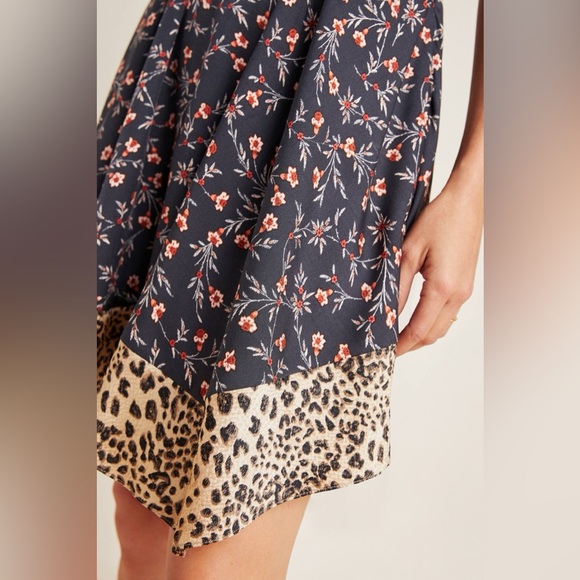 Anthropologie Rebecca Taylor Scarlett Tie-Sleeve Floral Mini Dress - Medium - Picture 4 of 14